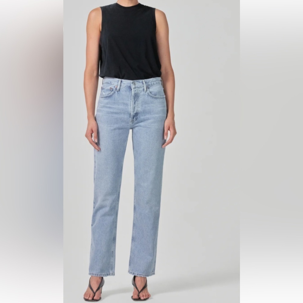 NEW Agolde LANA MID-RISE STRAIGHT Size 33 IN RIPTIDE